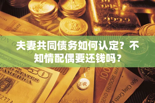 北京夫妻共同债务如何认定？不知情配偶要还钱吗？