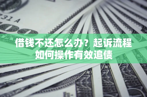 北京借钱不还怎么办？起诉流程如何操作有效追债
