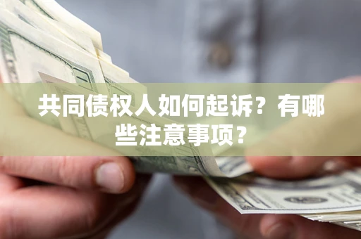 北京共同债权人如何起诉？有哪些注意事项？